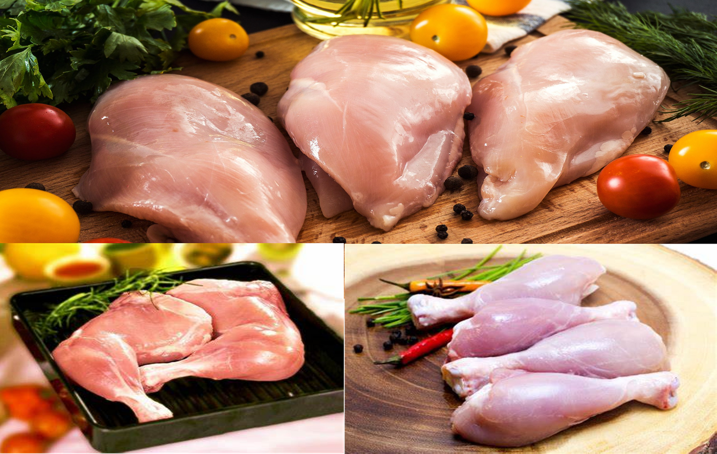 Combo ( Chicken Breast 500g + Chicken Thighs 300g + Chicken Drumsticks/ legs 500g)