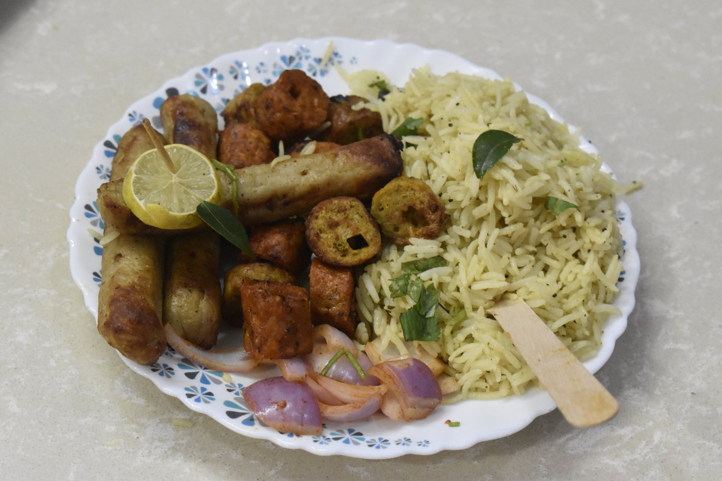 Cooked Protein Snack Meal 40g to 60g of protien (150g herbal masala rice + 200g of 3 different snacks )